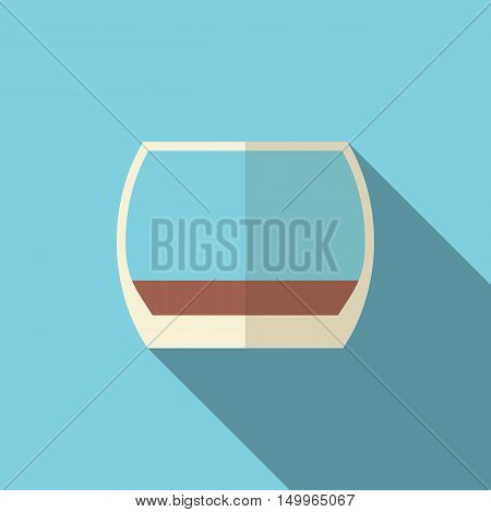 Whiskey, cognac, sherry, brandy, rum icon in modern flat design. Alcohol beverage drink symbol, vintage style. Eps10 vector illustration