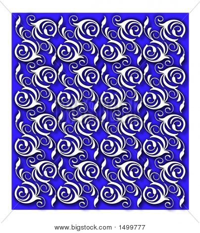 Motivo floreale blu 