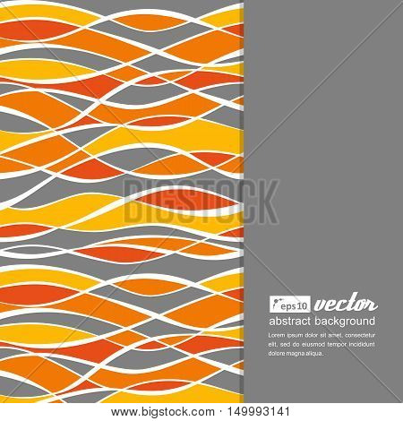 Background - colorful waves and lines. Vector.