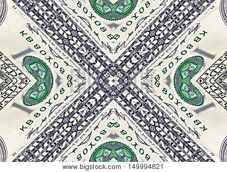 Background from a variety of hundred-dollar bills. Money money. Dollars background. Counterfeit money. Kaleidoscope.