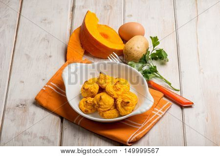 duchesse pumpkin and potatoes