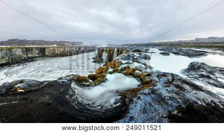 Famous Selfoss waterfall, Jokulsargljufur National Park, Iceland
