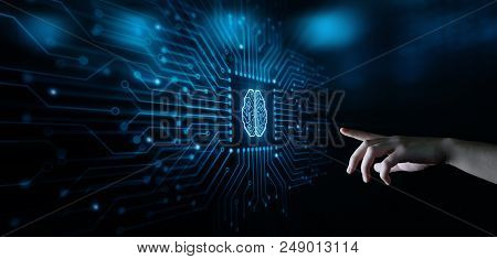 Artificial Intelligence Machine Learning Business Internet Technology Concept.