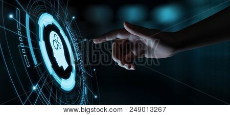 Digital Brain Artificial Intelligence Ai Machine Learning Business Technology Internet Network Conce