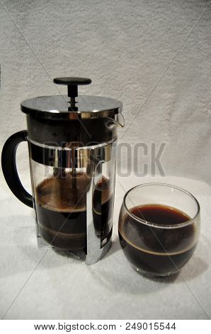 Thai People Use Drip Coffee Maker Or Dripper Made Hot Coffee For Drinking