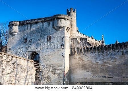 Avignon, France - March, 2018: Famous Avignon Bridge Also Called Pont Saint-benezet At Avignon Franc