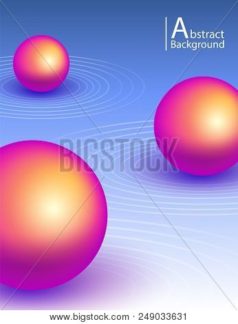 Abstract Background Of Colored 3d Balls. Vector Illustration.