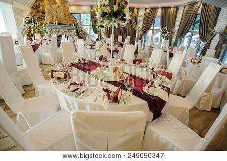 The Banquet Hall With Round Tables