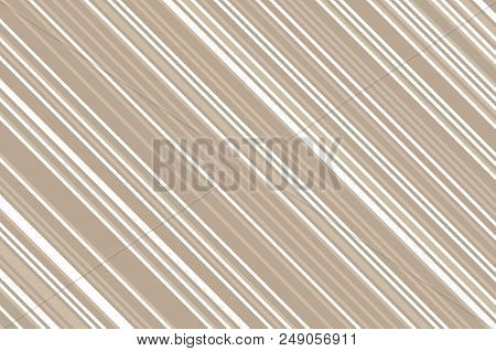 Elegant Beige Pattern With Diagonal Stripes. Simple, Light Geometric Background. Vector Illustration