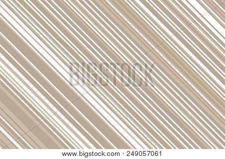 Elegant Beige Pattern With Diagonal Stripes. Simple, Light Geometric Background. Vector Illustration