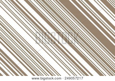 Elegant Beige Pattern With Diagonal Stripes. Simple, Light Geometric Background. Vector Illustration