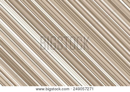 Elegant Beige Pattern With Diagonal Stripes. Simple, Light Geometric Background. Vector Illustration