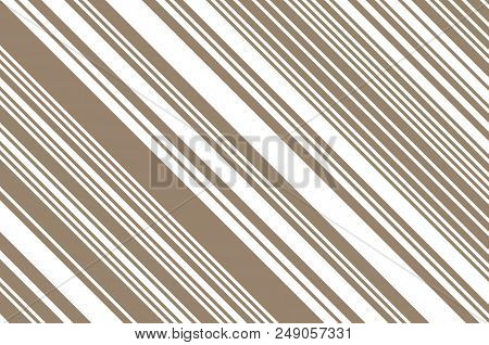 Elegant Beige Pattern With Diagonal Stripes. Simple, Light Geometric Background. Vector Illustration