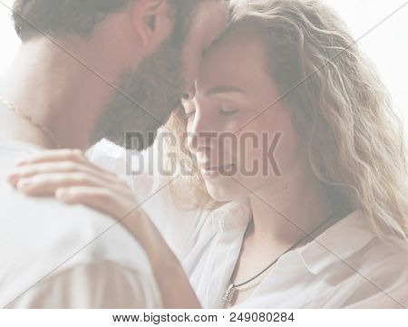 Loving couple having a romantic moment