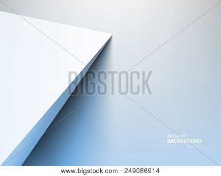 Stock Vector Illustration Abstract Background. Material Design Style. Minimalism, 3d, Geometry, Shad