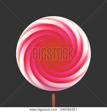 Stock Vector Illustration Realistic Lollipop Object. Eps 10