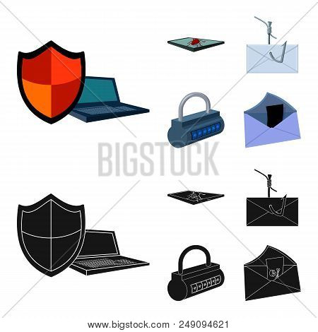 Hacker, System, Connection .hackers And Hacking Set Collection Icons In Cartoon, Black Style Vector 