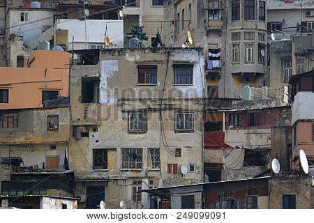 Croded Residential Building In The City Of Tripoli North Of Lebanon.