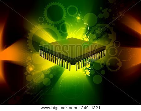 Digitale Illustration der Mikrochip