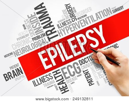 Epilepsy Word Cloud Collage, Health Concept Background