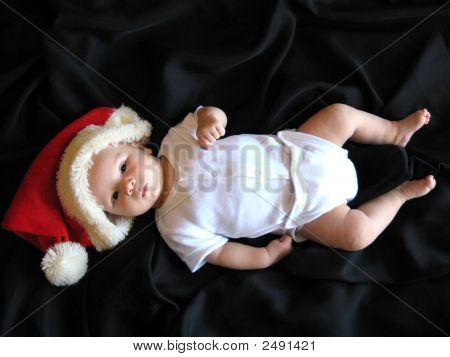 Santa Baby siyah arka plan