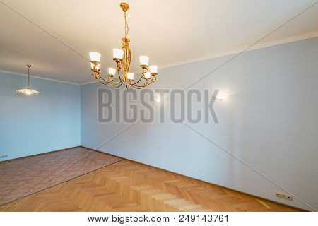 Moscow, Russia - June 30, 2018: Empty Interior Of The Room After Repair.