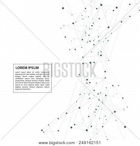 Connection Science Background And Abstract Polygonal With Connecting Dots And Lines.