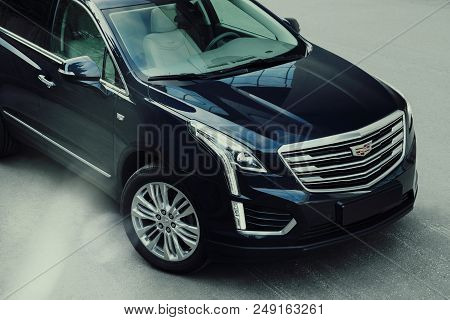 Moscow, Russia - May 22, 2018: Cadillac Xt5 Car Is Parked At Vdnh Territory In Moscow