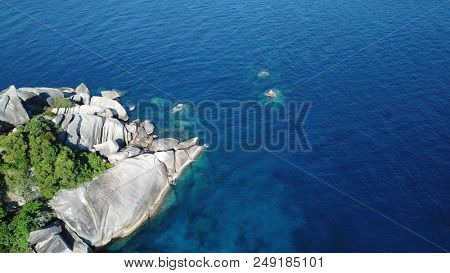 Aerial photo coastine and ocean 