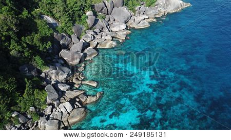 Aerial photo coastine and ocean 