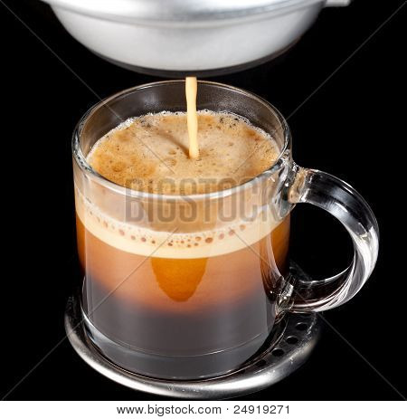 EXpresso kop kaffe i glas kop