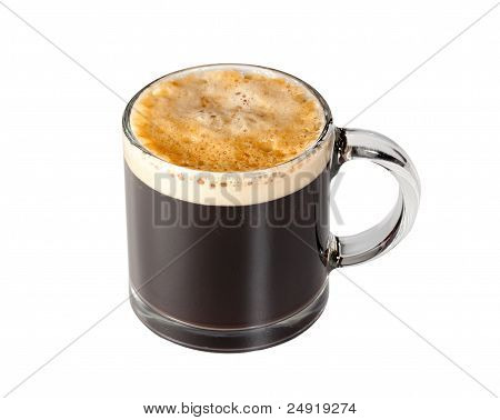 EXpresso kop kaffe i glas kop
