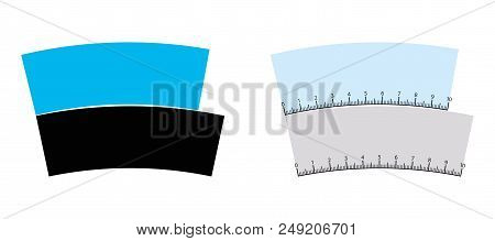 Jastrow Optical Illusion. The Blue And The Black Arches Are Identical And Of Same Lenth. Also Known 