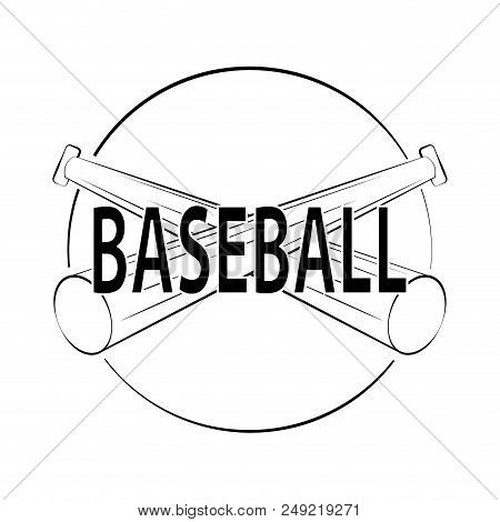 Abstract Basebal Label On A White Background