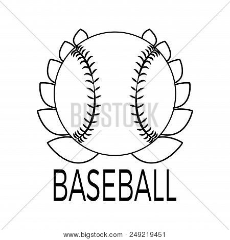 Abstract Basebal Label On A White Background