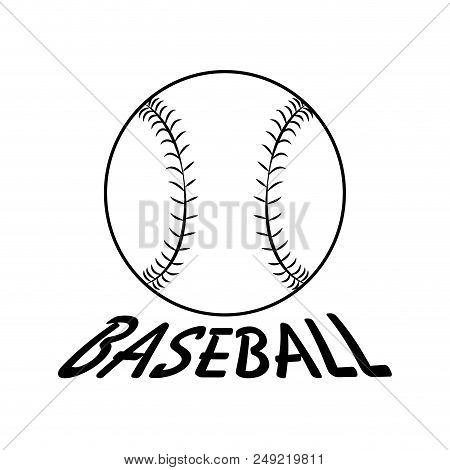 Abstract Basebal Label On A White Background