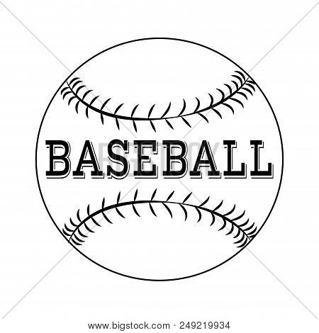 Abstract Basebal Label On A White Background