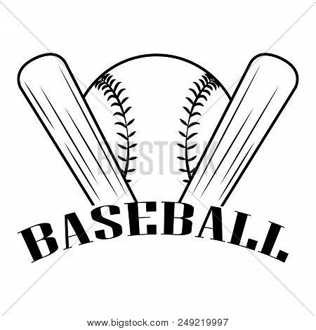Abstract Basebal Label On A White Background