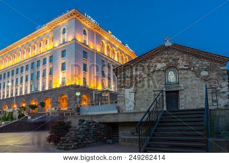 Sofia, Bulgaria - July 21, 2017: Night View Of St. Petka Church In Sofia, Bulgaria