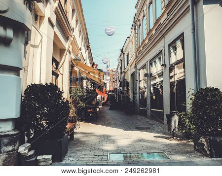 Tbilisi, Georgia - July 10, 2018: Shardeni Street Is A Pedestrian Street In The Old Part Of Tbilisi
