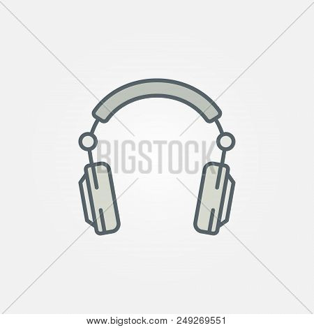 Over-ear Headphones Colorful Vector Concept Icon Or Logo Element