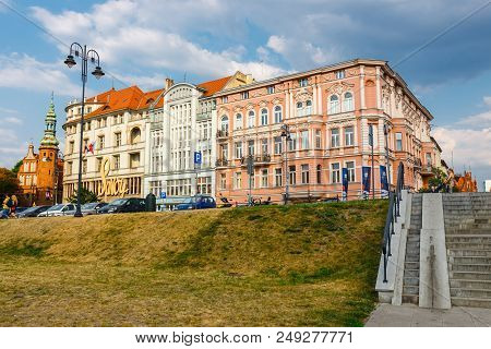 Bydgoszcz, Poland, May 31, 2018: Old Town In Bydgoszcz. Bydgoszcz Is Architecturally Rich City, With