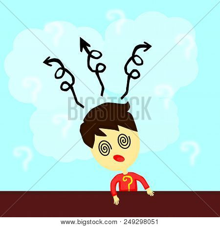 Isolated With Confused Child Shrugging Shoulders Confusion