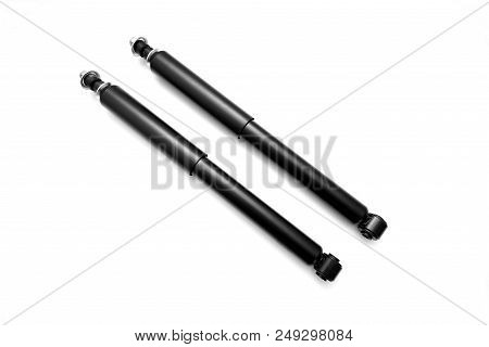 New Shock Absorber On A White Background