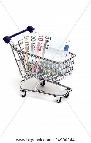 A kosár áruk európai bankjegyek