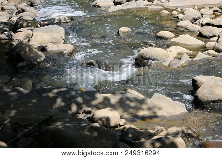 Beatiful Coast Of The Vilyash River In Azerbaijan In Summer