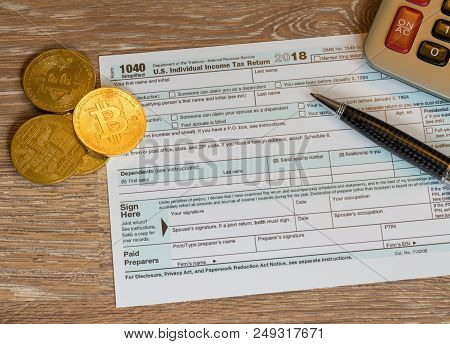 New Form 1040 Simplified For 2018 With Bitcoin Coins For Reporting Of Gains From Currency Trading