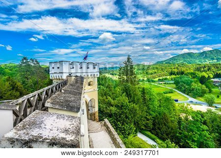 Aerial View At Marble Landscape In Trakoscan, Famous Tourist Resort In Northern Croatia, Europe.