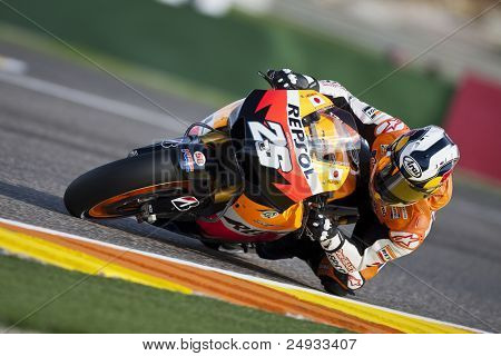 VALENCIA, Espanja - Marraskuu 5: Dani Pedrosa motogp Grand Prix Comunitat Valenciana Ricardo