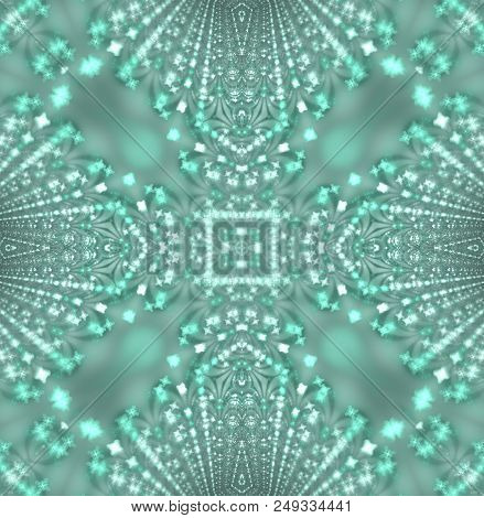 Colorful Fractal Floral Pattern, Digital Artwork For Creative Graphic Desig